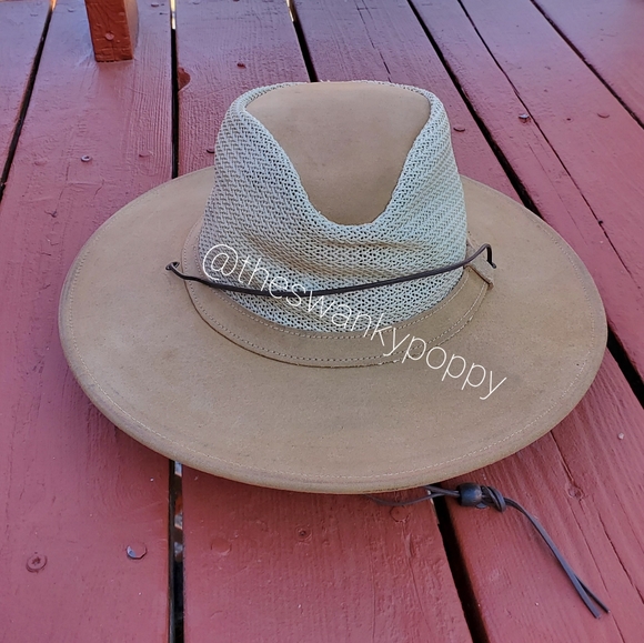 Minnetonka Safari Airflow Hat Boho Tan Size Medium - Picture 5 of 7
